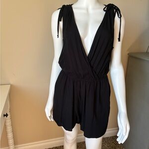 Shorts Romper Black Romper One Clothing Black Sleeveless Romper XS